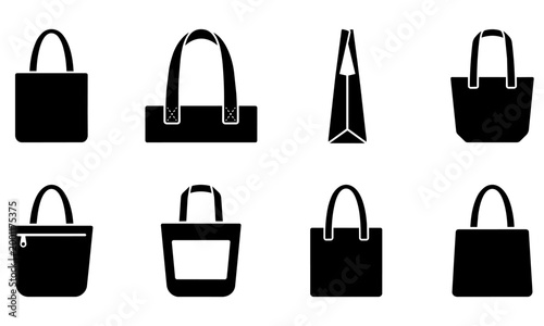 Collection of various handbag silhouettes for design and illustration purposes  various handbag styles and shapes
