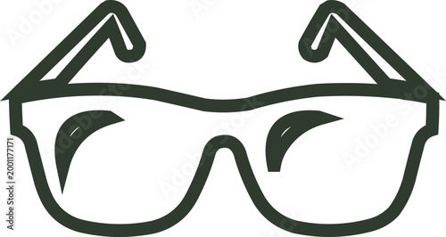Eyeglasses icon represents clear vision and modern.