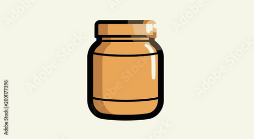Glass Jar of Sweet Spread, Delicious Homemade Preserves in Container