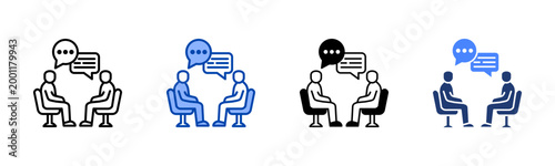 One-On-One  Icon with Style Variations