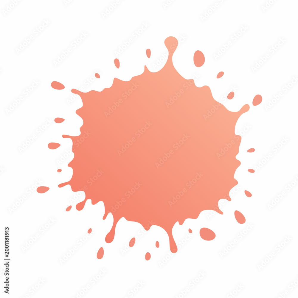 Fototapeta premium Coral Pink Paint Splatter