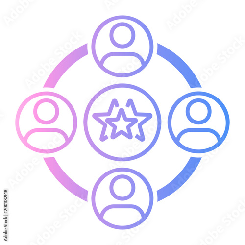 recommendation Line Gradient Icon