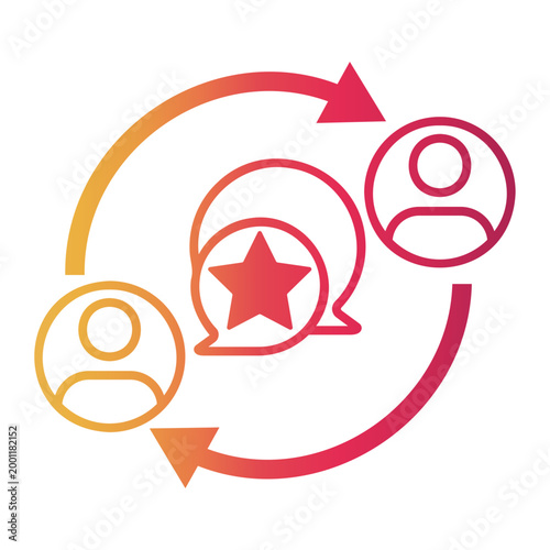 recommendation Line Gradient Icon