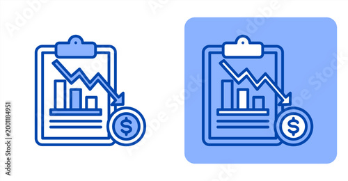 Insolvency icon, with contrast background.