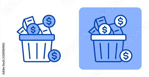 Resource Waste icon, with contrast background.