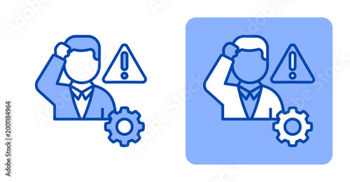 Management Crisis icon, with contrast background.