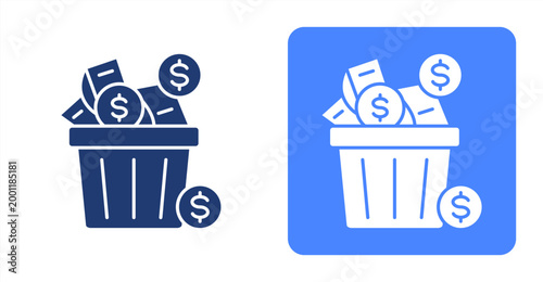 Resource Waste icon, with contrast background.