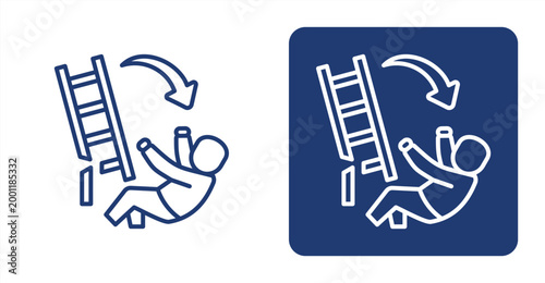 Leadership Fail icon, with contrast background.