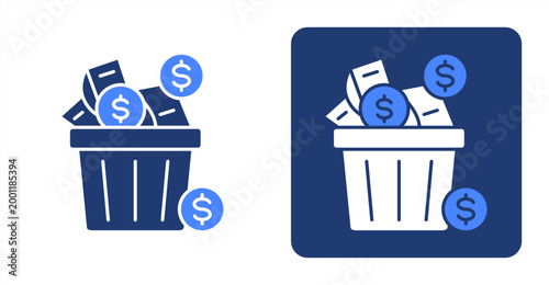 Resource Waste icon, with contrast background.