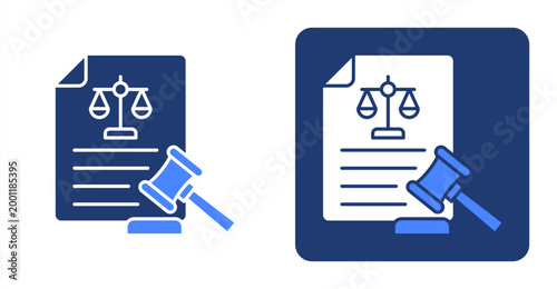 Lawsuit icon, with contrast background.