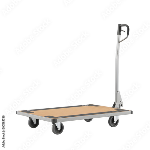 Hand truck dolly with wooden platform