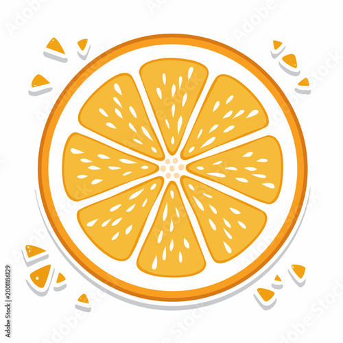 Stylized Orange Slice Illustration