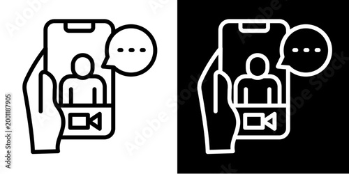 User Profile Icon Set White Style Collection