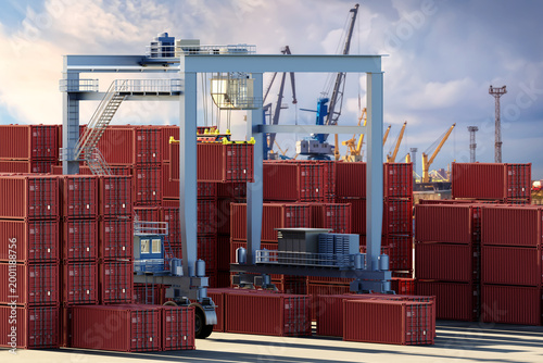 Port logistics, gantry cran...