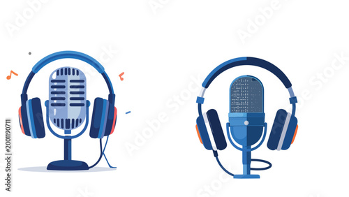 vector illustration of a microphone