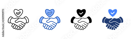 Trust  Icon with Style Variations