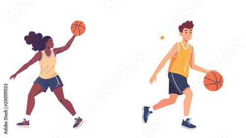 basketball player with ball
