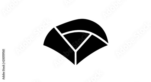 Simple black umbrella icon
