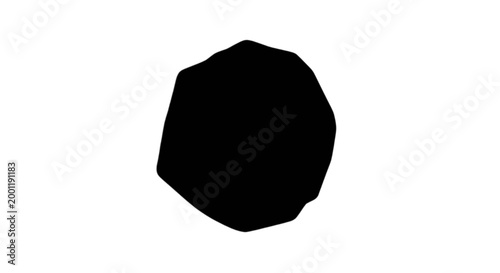 Black irregular polygon shape