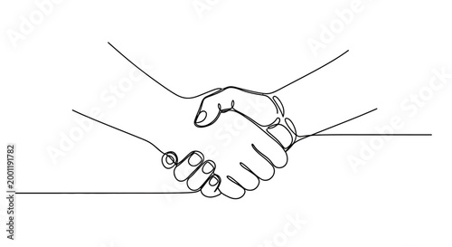 Two hands shaking in agreement deal.