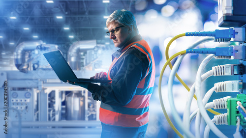 Quadro em tela Industrial automation, Equipment setup