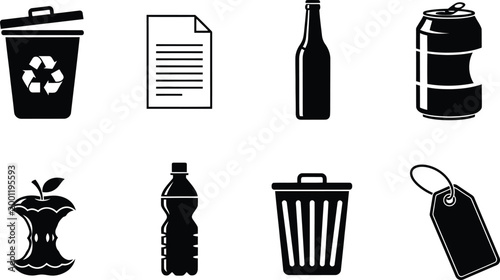 Assorted containers with unique designs and closures Vector