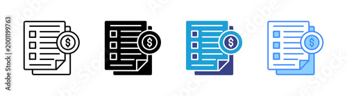 Statement icon set multiple style collection	