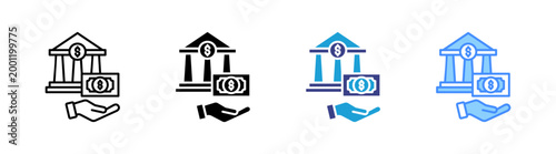 Fees icon set multiple style collection	