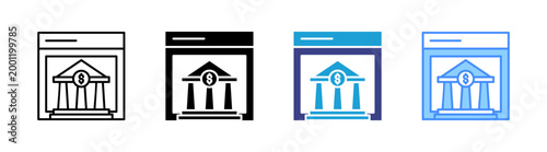 Website icon set multiple style collection	