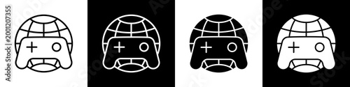 Gaming black and white icon design concept
