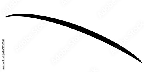 minimal abstract black oval brush stroke shape vector illustration with smooth curved line and modern monochrome geometric design on white background