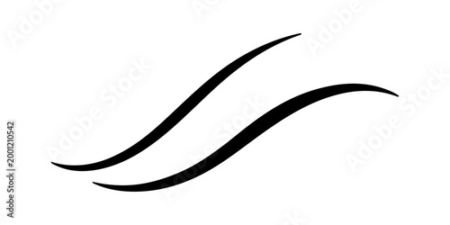 minimal abstract black oval brush stroke shape vector illustration with smooth curved line and modern monochrome geometric design on white background