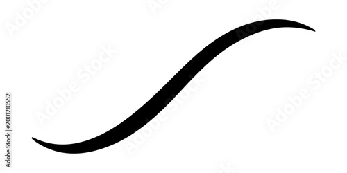 minimal abstract black oval brush stroke shape vector illustration with smooth curved line and modern monochrome geometric design on white background