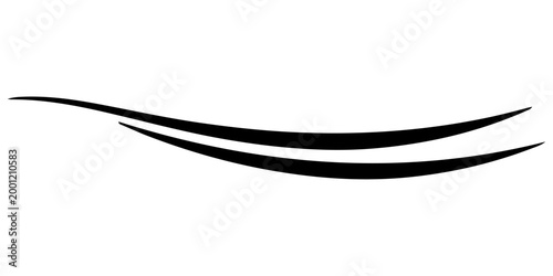 minimal abstract black oval brush stroke shape vector illustration with smooth curved line and modern monochrome geometric design on white background
