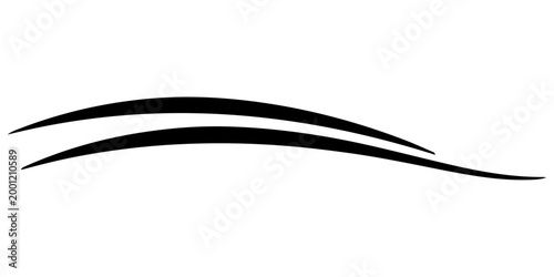 minimal abstract black oval brush stroke shape vector illustration with smooth curved line and modern monochrome geometric design on white background
