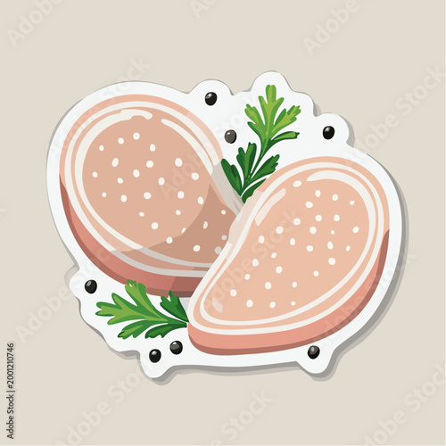 Raw Chicken Breasts with Parsley and Peppercorns