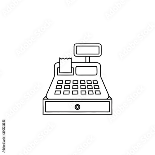 Cash Register Payment Terminal Machine.