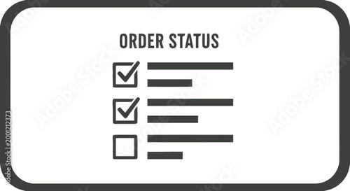 Checklist for order status form.