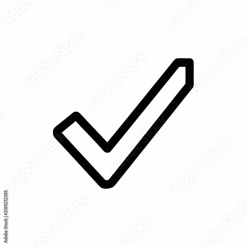 Checkmark symbol for confirmation purposes.