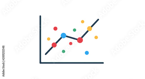 Colorful graph with data points rising.
