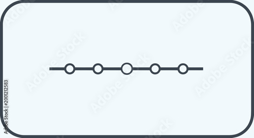 Connected circles in a line.