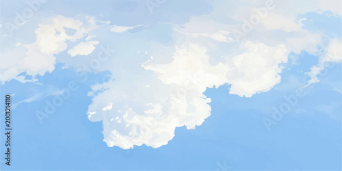 
soft blue sky with gentle white clouds and natural light patterns