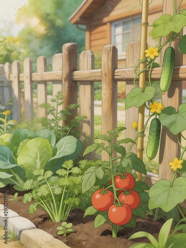vegetables in a greenhouse