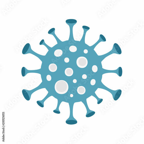 Stylized Blue Coronavirus Icon