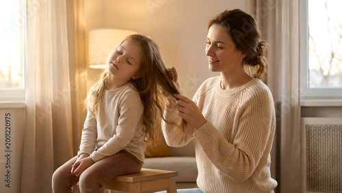 Warm Moments: Gentle Hair Care for a Relaxing Bond with a Child