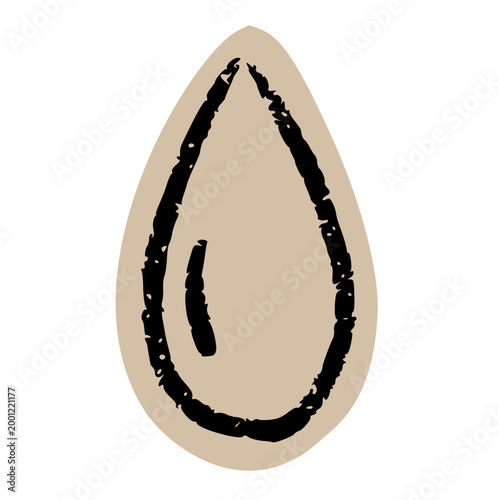 Water Drop scrapbook collage style, raindrop doodle, liquid icon, droplet sketch, moisture graphic, oil symbol, sweat clipart, aesthetic torn paper elements