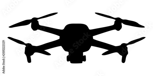 drone silhouette on white background
