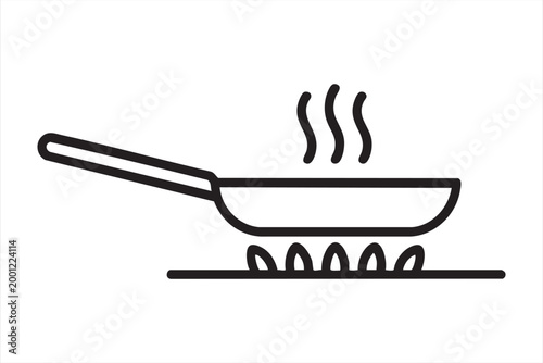 Cookware Outline Icon for Home Chef and Restaurant Equipment Use