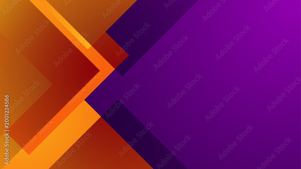 Fototapeta premium Creative composition featuring bold purple and orange geometric blocks with a modern professional aesthetic for media