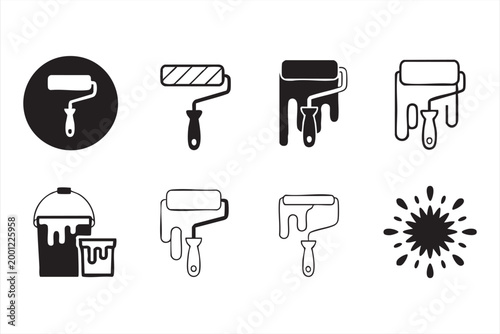 Paint Bucket and Roller Graphics for Home Improvement Branding